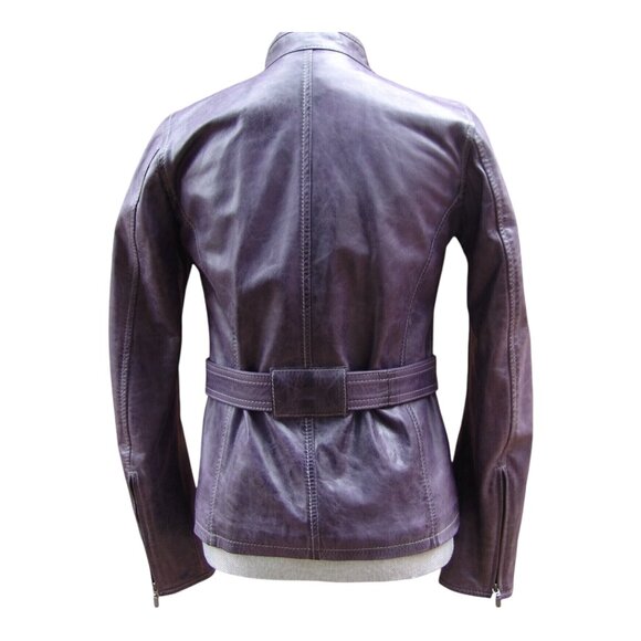 Belstaff Leather Farley Jacket Blouson Racing Size 42 Made in Italy - Picture 2 of 12